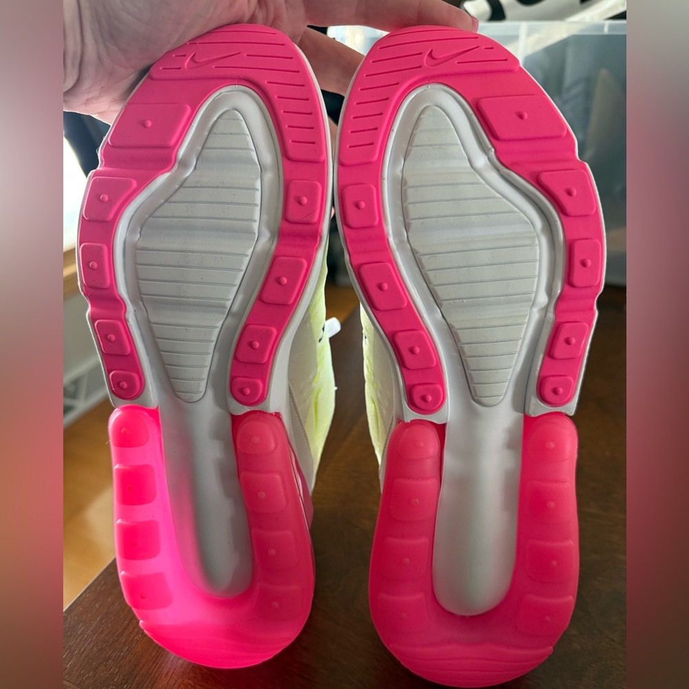 Nike Air Max 270 White with Pink and Blue Accents - Picture 5 of 5